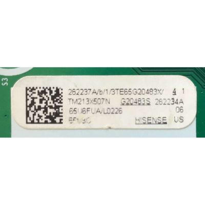 MAIN PARA TV HISENSE NUMERO DE PARTE 262237 / RSAG7.820.10521/ROH / 282234 / 3TE65G20483X / TM213X507N / G20483S / MODELO 65U8G 65UFUA - Imagen 2